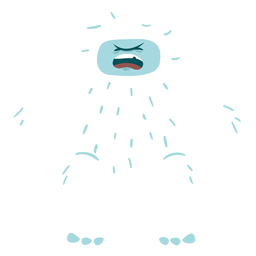 Crying shouting yeti PNG Design