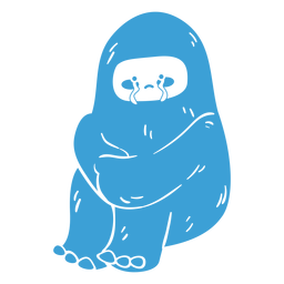 Yeti llorando lindo Diseño PNG