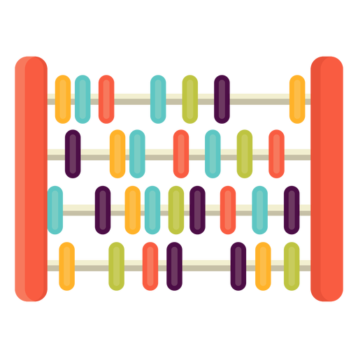 Cute abacus flat PNG Design