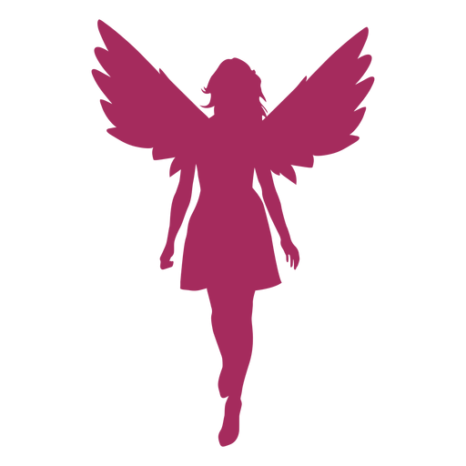 Cute angel silhouette PNG Design
