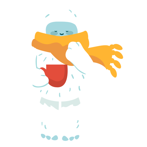 Yeti aconchegante fofo Desenho PNG