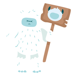 Yeti gruñón lindo Diseño PNG