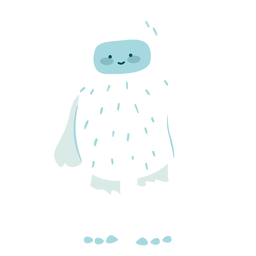 Yeti sonriente lindo Diseño PNG