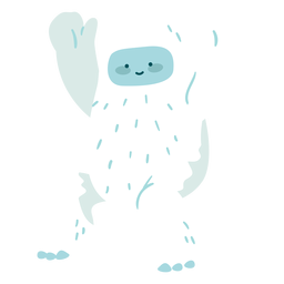 Yeti a acenar fofo Desenho PNG