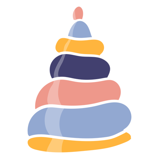 Cute wooden stacking toy PNG Design