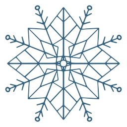 Detailed snowflake symbol PNG Design