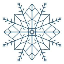 Símbolo de copo de nieve detallado Transparent PNG