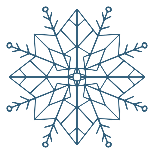 Detailed snowflake symbol - Transparent PNG & SVG vector file