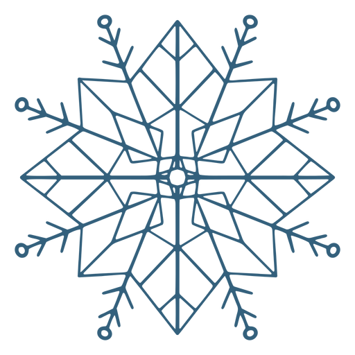 Símbolo detalhado do floco de neve Desenho PNG