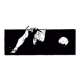 Dibujado pateando fútbol Diseño PNG