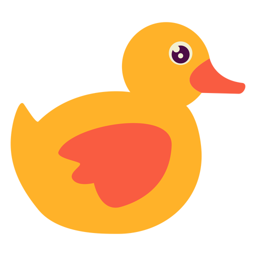 Flaches Gummi ducky PNG-Design