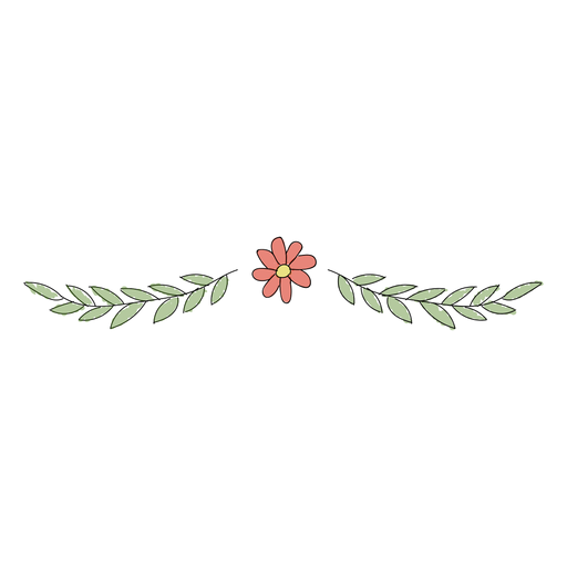 Blumenverzierung niedlich PNG-Design