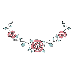 Floral ornament simple PNG Design