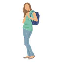 Studentin Illustration PNG-Design