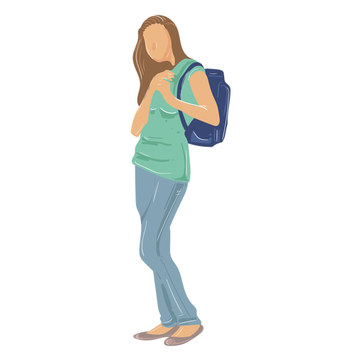 Download Girl student illustration - Transparent PNG & SVG vector file