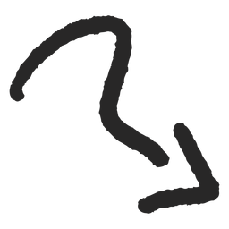 Nach rechts unten Pfeil PNG-Design