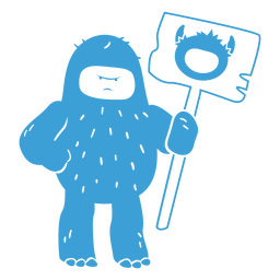 Yeti lindo gruñón Diseño PNG