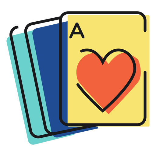 Icono jugando a las cartas Diseño PNG
