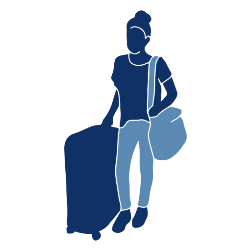 Lady tourist silhouette PNG Design