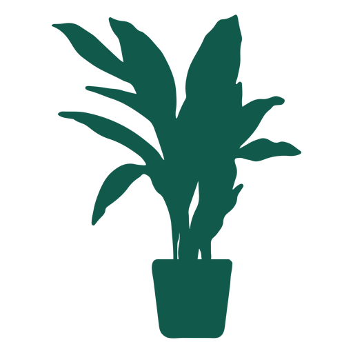 Silhueta de planta frondosa Desenho PNG