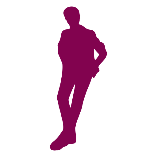 Leaning man silhouette PNG Design