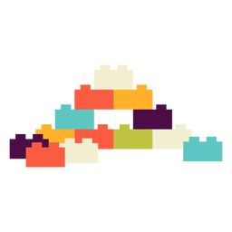 Ziegelspielzeug flach PNG-Design