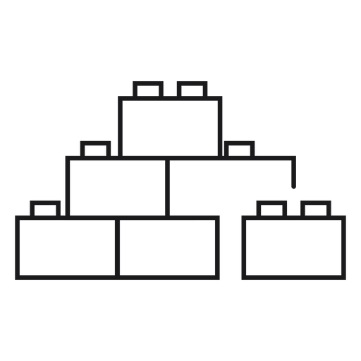 Ícone de brinquedo de blocos de construção Desenho PNG