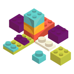Brick toy pretty PNG Design