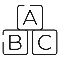 Icono de bloques de letras Diseño PNG