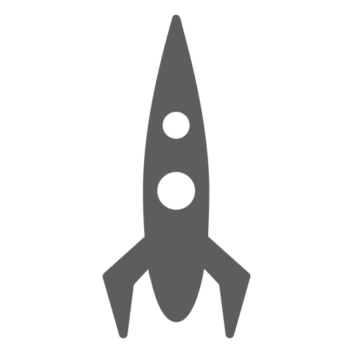 Long silhouette spaceship PNG Design