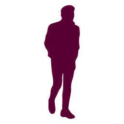 Silueta de manos de hombre en bolsillos Diseño PNG