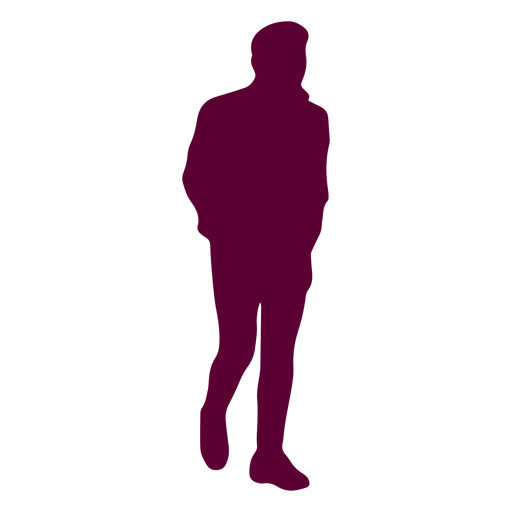 Man hands in pockets silhouette PNG Design