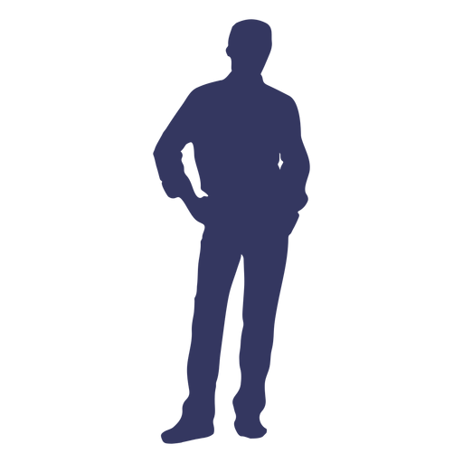 Man pose silhouette PNG Design
