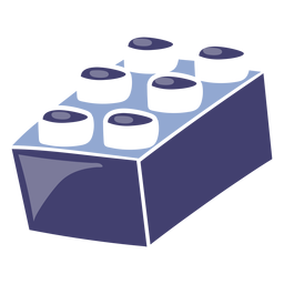 Bonito bloque de juguete. Diseño PNG