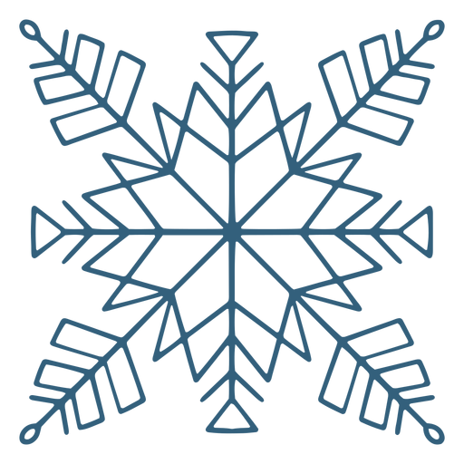 Belo símbolo de floco de neve Desenho PNG