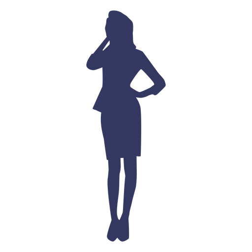 Office lady silhouette PNG Design