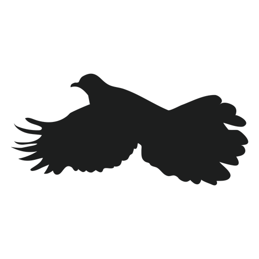 Pigeon silhouette flying PNG Design
