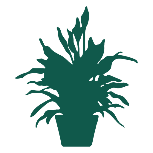 Pflanzensilhouette belaubt PNG-Design