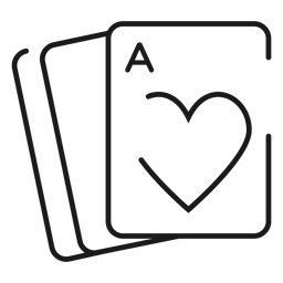 Playing cards icon PNG Design