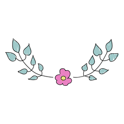 Bonito adorno floral Diseño PNG