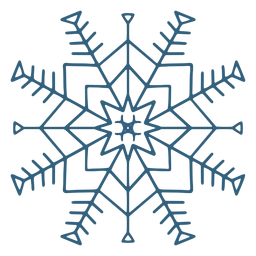 Lindo símbolo de floco de neve Desenho PNG