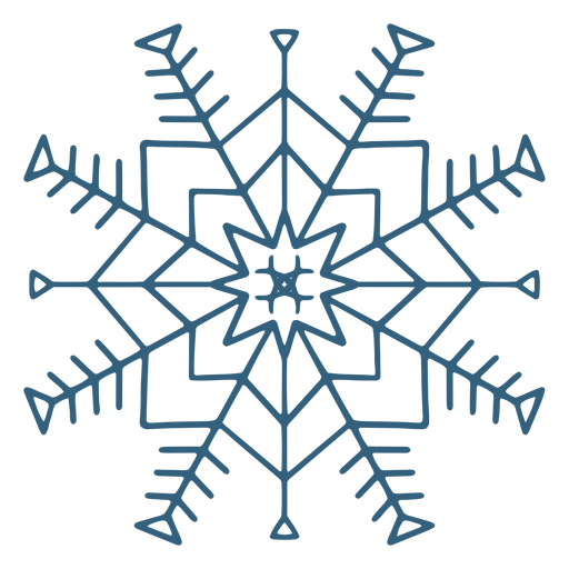 Pretty snowflake symbol PNG Design