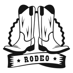 Rodeo boots badge PNG Design