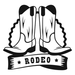 Rodeo Stiefel Abzeichen PNG-Design Transparent PNG