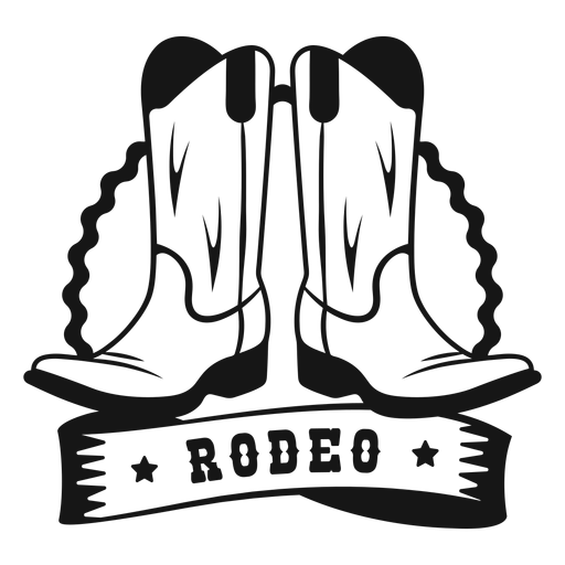 Rodeo boots badge PNG Design