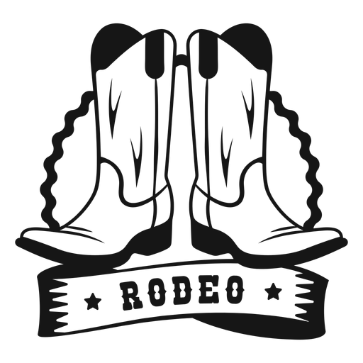 Rodeo Stiefel Abzeichen PNG-Design