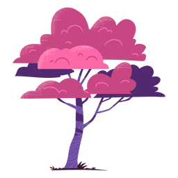 Safari colorido árbol Diseño PNG