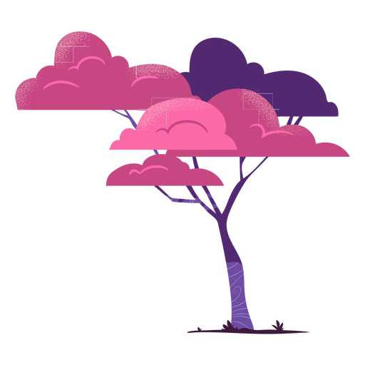 Safari tree colorful PNG Design