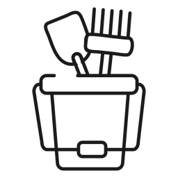 Sand bucket tools icon PNG Design