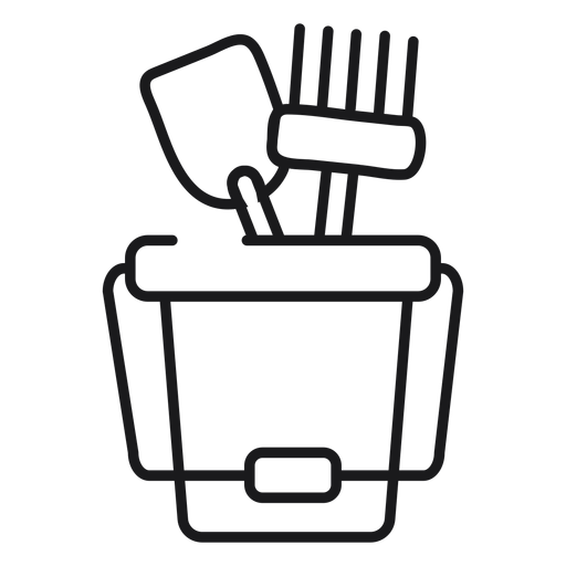 Sand bucket tools icon PNG Design